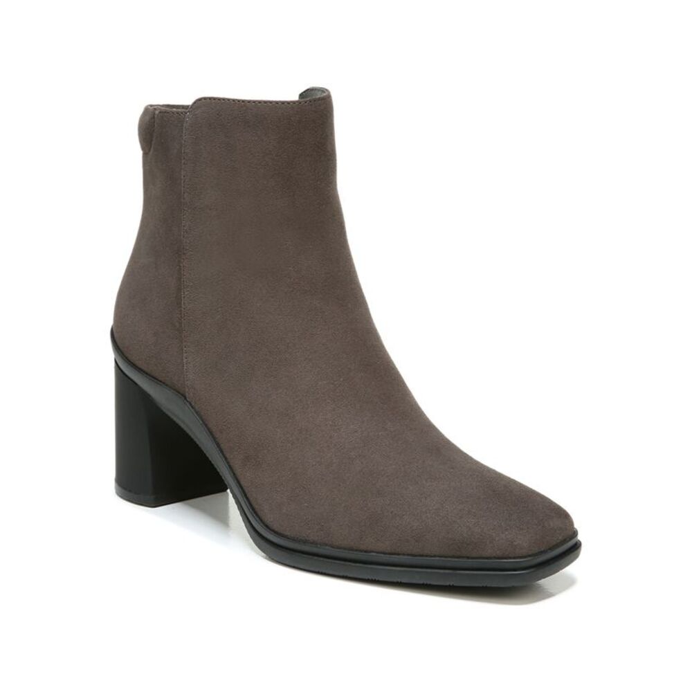 NATURALIZER Womens Gray Seam Sealed Thermal S Avery Leather Booties 8.5 M